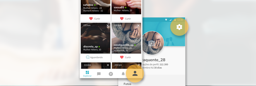 Configurações de perfil