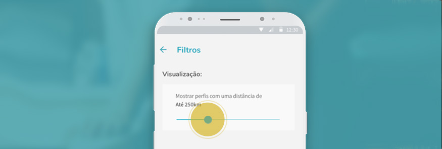 Como filtros ajudam a ver pessoas por distância e status (online)